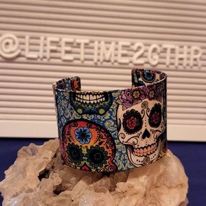 Sugar Skull Cuff Bracelet